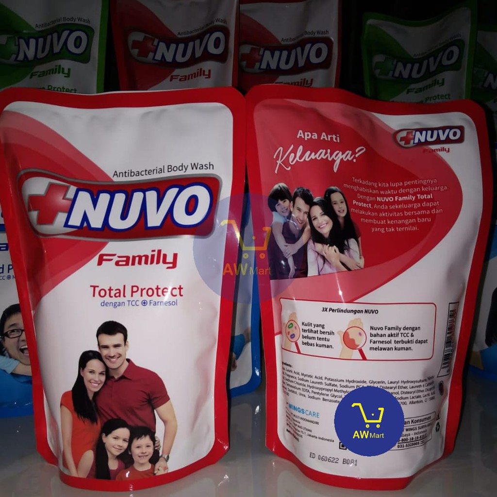 Sabun Nuvo Family Cair REFILL 450ml (DARI PABRIK LANGSUNG) All Varian