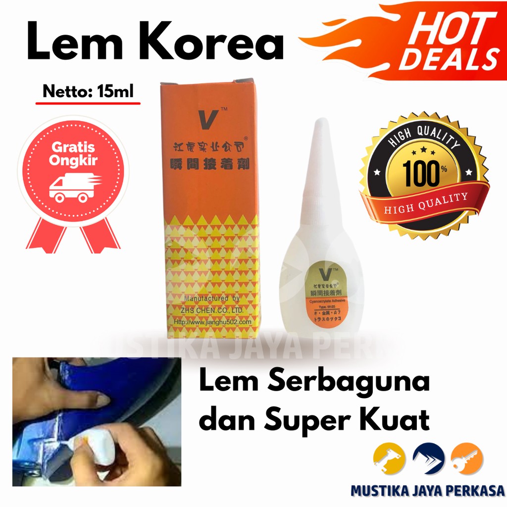 

Lem G Korea Asli Original Kuat Lem Tetes Kayu Plastik Epotec