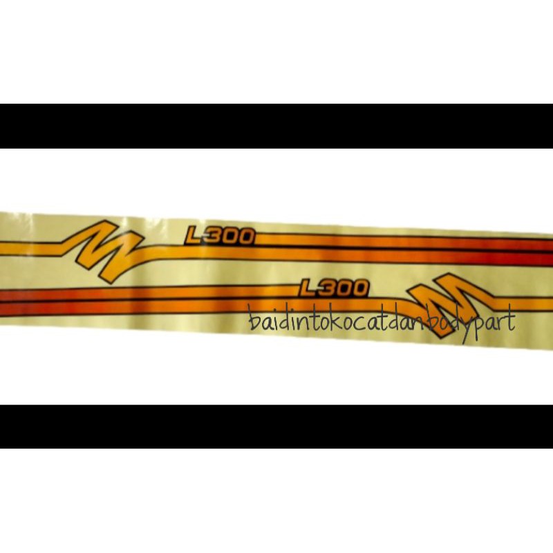 STICKER / STRIPING STIKER LIST BODY BAK MOBIL L300 KUNING