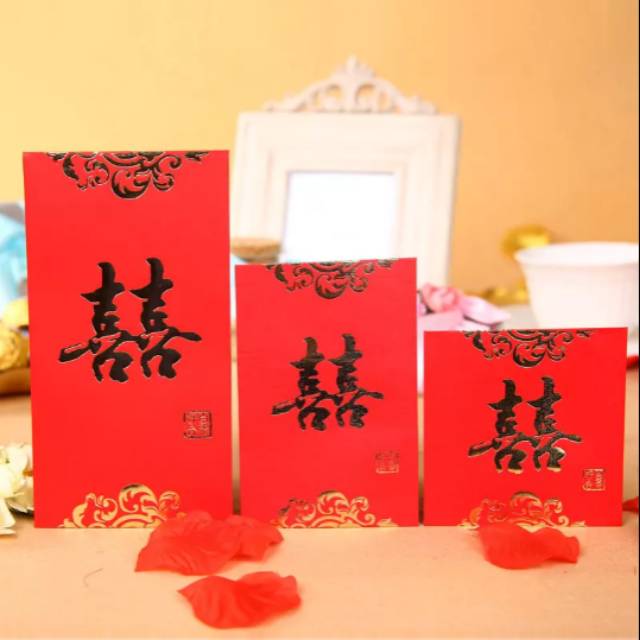 kertas angpao shuangxi  amplop nikah wedding chinese wedding