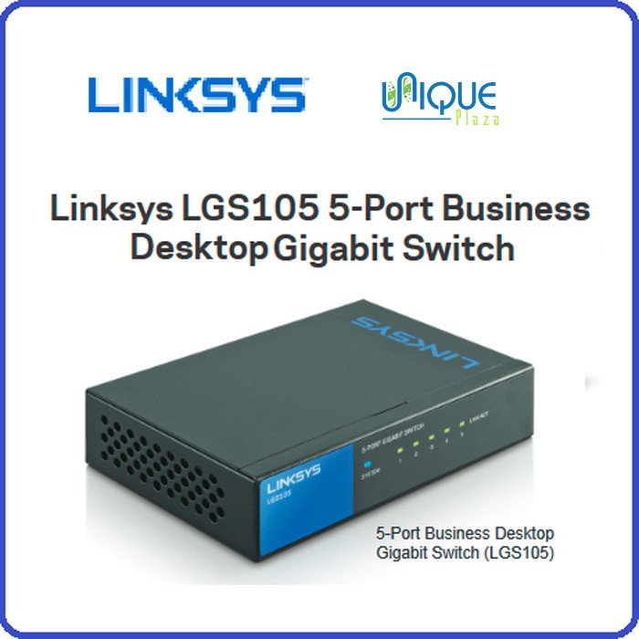 Desktop Switch Hub 5 Port Gigabit Linksys LGS105-AP LGS105AP ORIGINAL