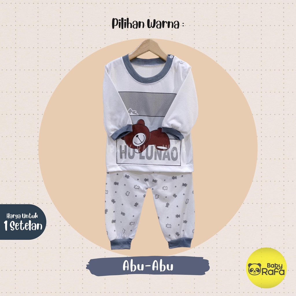 Setelan Piyama Baju Bayi Panjang 3 - 18 Bulan merk VIORI motif HU LUNAO