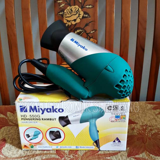 MIYAKO HD 550 / HD 402 PINK HAIR DRYER PENGERING RAMBUT BISA DILIPAT PRAKTIS ORIGINAL GARANSI RESMI