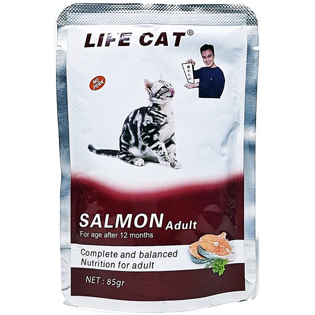 Makanan Kucing Basah Life Cat Pouch 85Gr Free Vitamin Wet Food