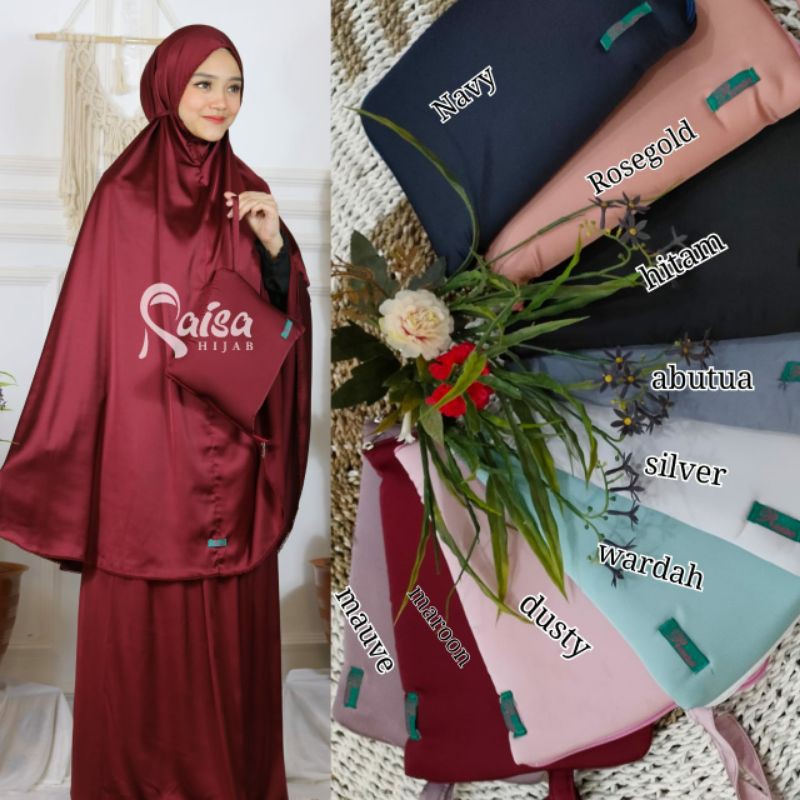 Mukena Madeena Good Quality Satin Silk Raisa Ori