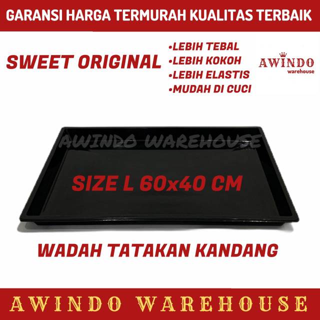 TATAKAN KANDANG SIZE L - Wadah Kotoran Kandang Hewan Size Large 60 cm x 40 cm Sweet Oriignal