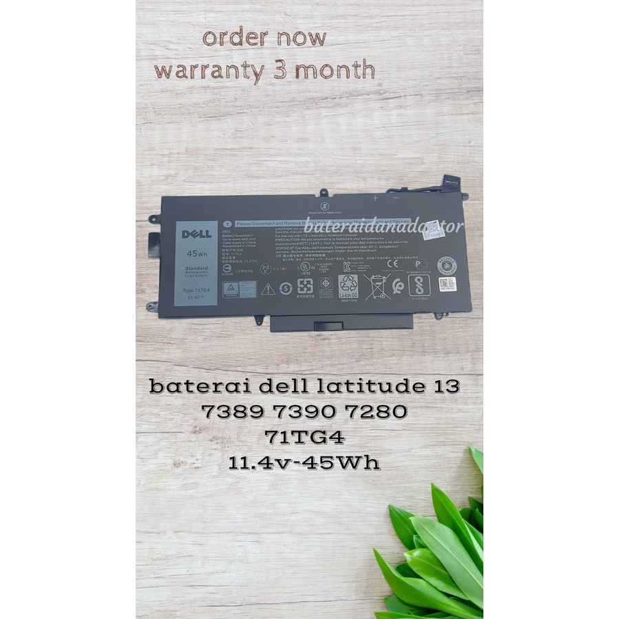 baterai dell latitude 13 7389 7390 7280 71TG4