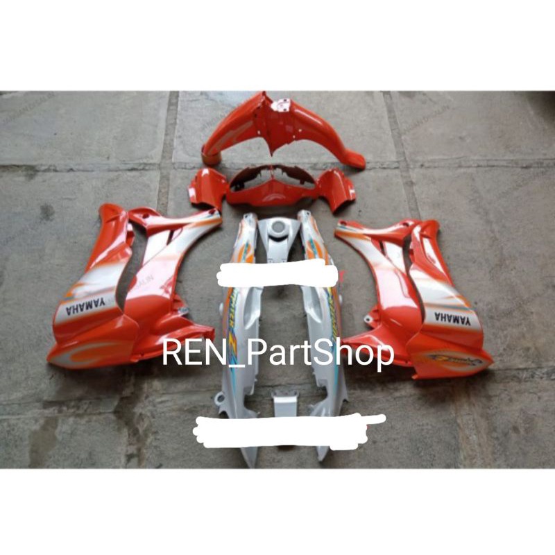 Cover Body Fullset Full Set Halus Jupiter Z Lama Cw Oren Silver Ber stripping