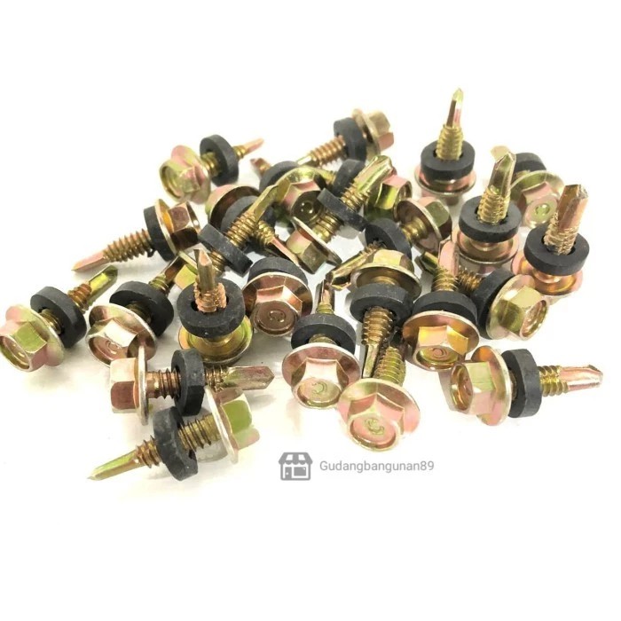 Baut Roofing 2 CM/Ruping/Skrup Sekrup 12 x 20 /Self Drilling Screw 2 CM Per Kotak