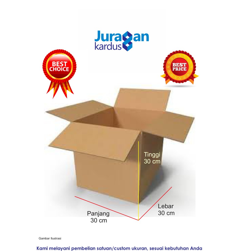 

Kardus Polos 30x30x30 cm