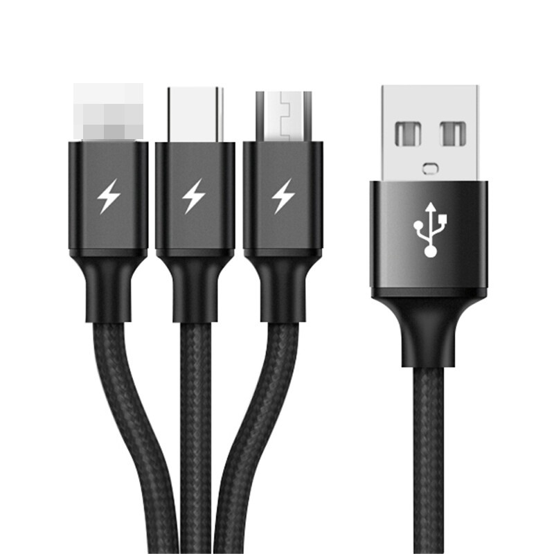 3in1 Kabel Charger Micro USB Tipe C Untuk Xiaomi Redmi Note 5 / Samsung