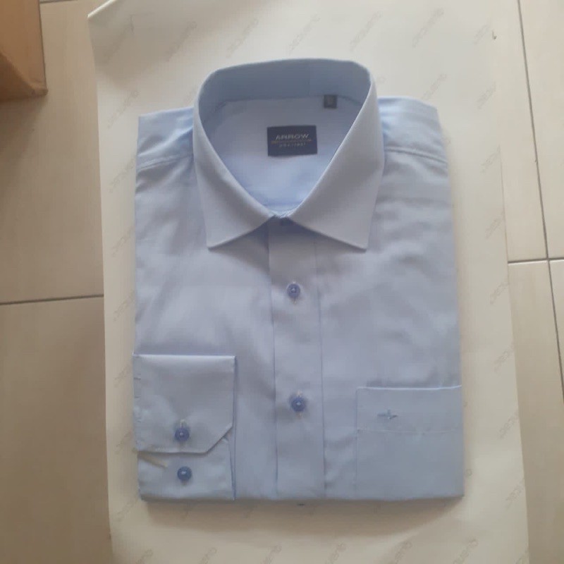 Kemeja ARROW lengan panjang biru muda/kemeja arrow polos/kemeja biru muda/kemeja biru polos