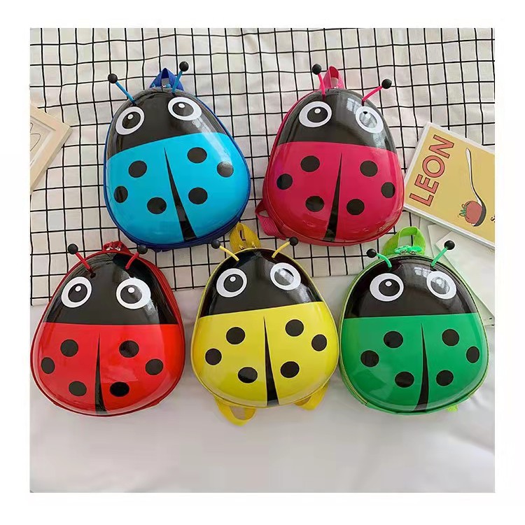 [Js18]Tas Ransel Anak Back Pack  Motif Kumbang / Lady Bug Kids Bag / Tas Cangkang Telur