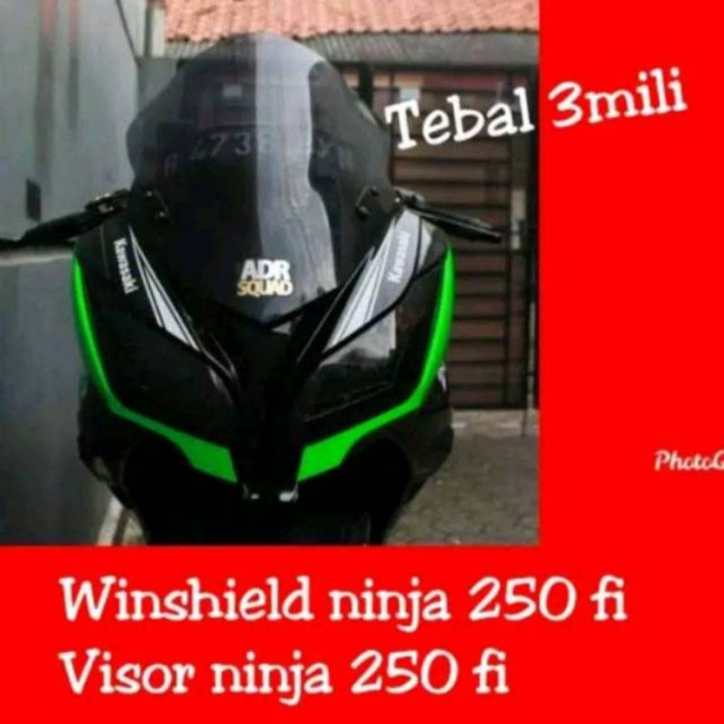 Windshield ninja 250fi old model MRA. Visor ninja 250fi old model MRA
