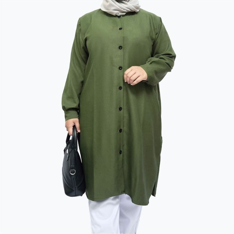 Kemeja Tunik Jumbo Ld 126cm Fit To XXXL
