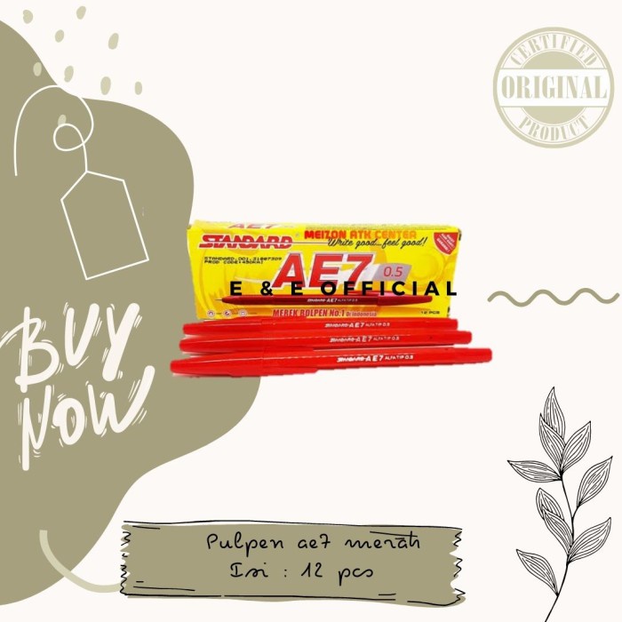 

Wow Pulpen Standard Ae7 Warna Merah/ Grosir Pulpen Standard Diskon