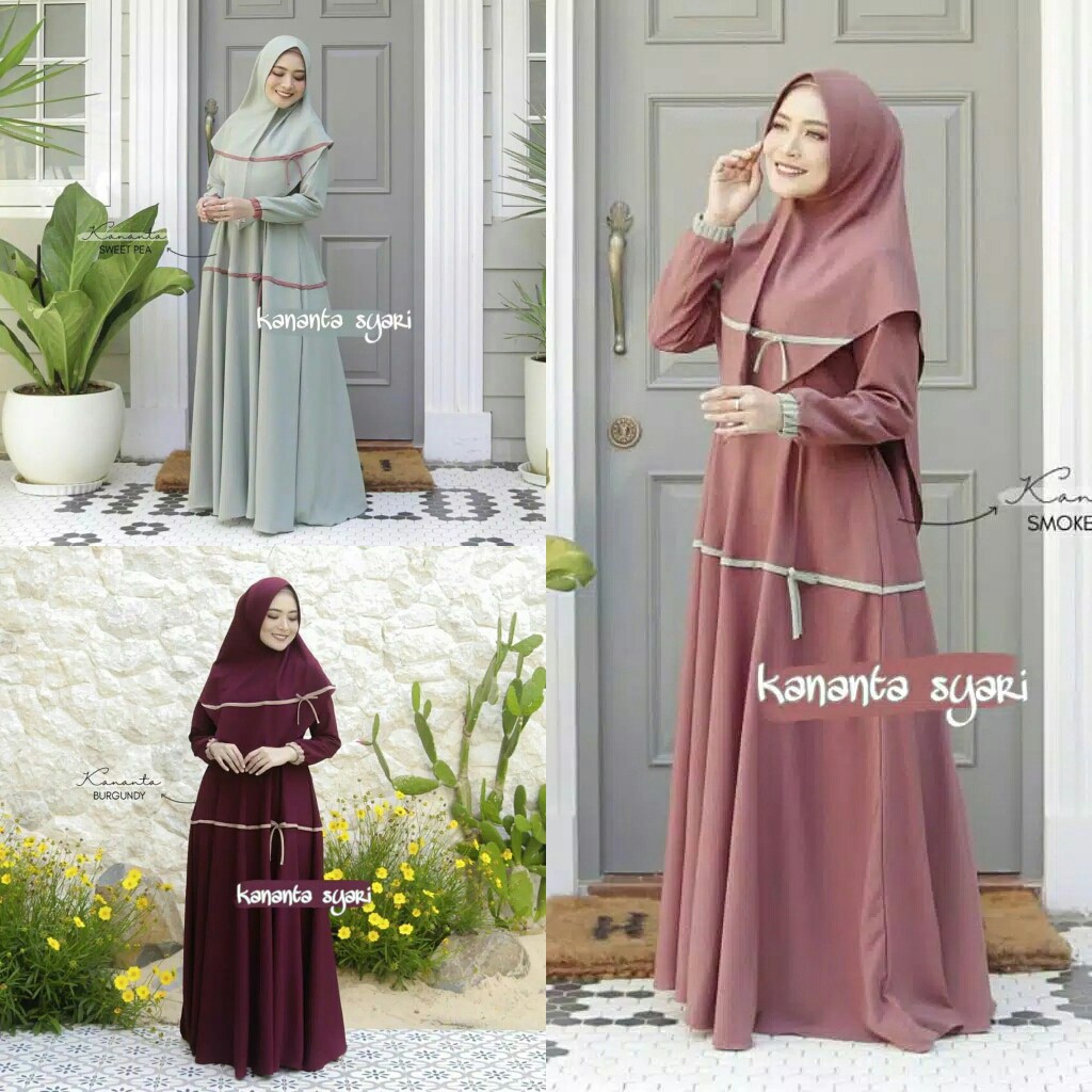 Bisa COD KANANTA SYAR I – Gamis muslim Baju wanita Dress Dress muslim Syar i murah