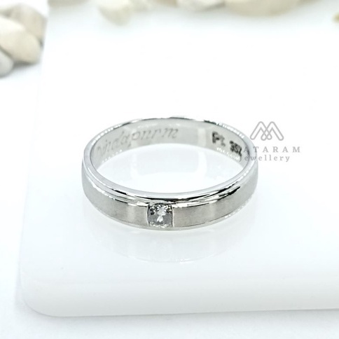 Cincin Palladium Kadar 10% Single ( Cincin Pria / Wanita ) - Bisa Request Model Cincin - Cincin Tuna