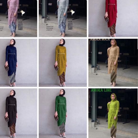 LANGSUNG KIRIM.. RESTOCK SET KEBAYA AMORA KEBAYA BRUKAT TULANG MUTIARA KEBAYA PREMIUM KEBAYA ORLIN