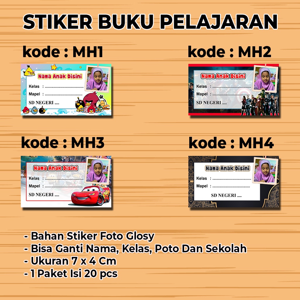 

Stiker Label Buku Sekolah Anak