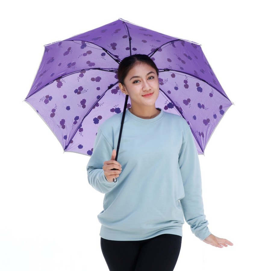 Payung Lipat 3D Flower Cantik Magic Umbrella 3 Dimensi Fashion Bunga Teduh Ajaib