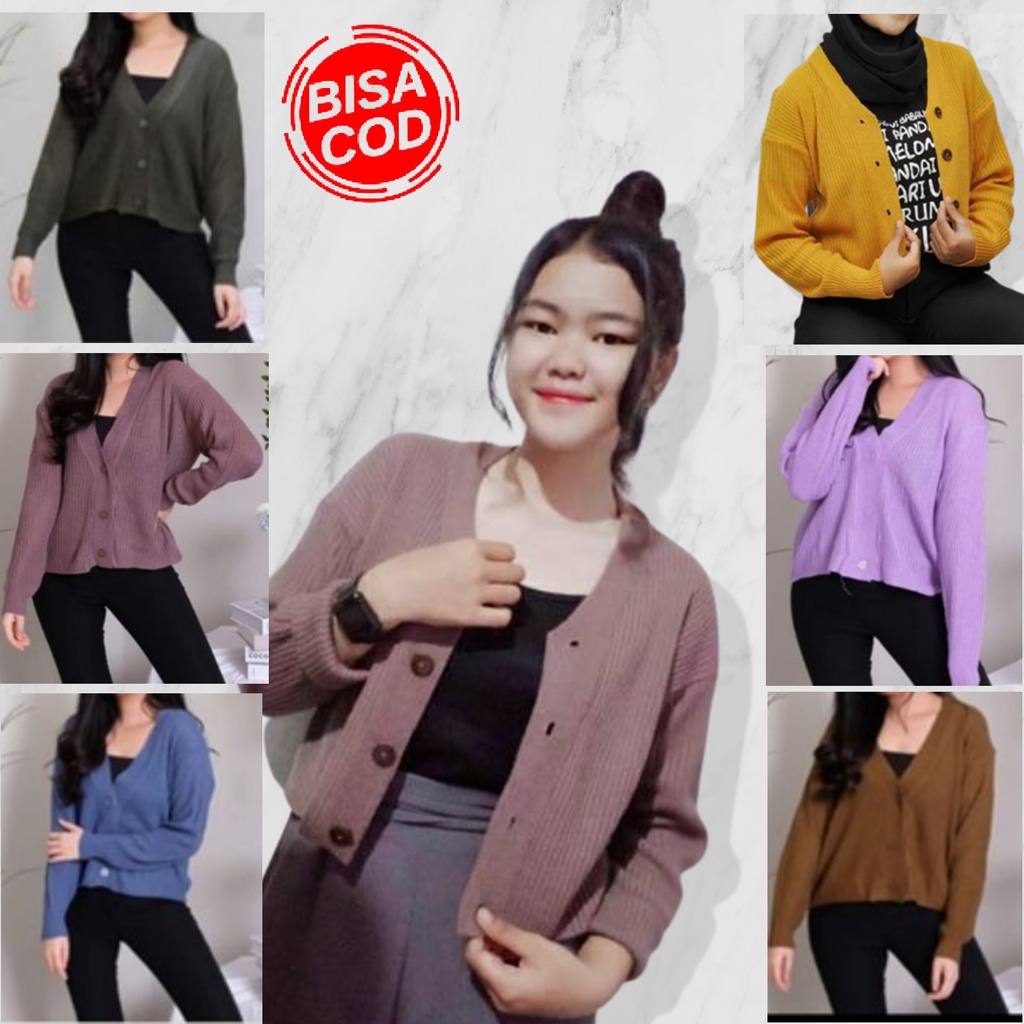 Cardigan Rajut Wanita Crop Kardigan Wanita Kekinian Crop Cardigan Rajut Kardigan Crop Rajut Kardigan
