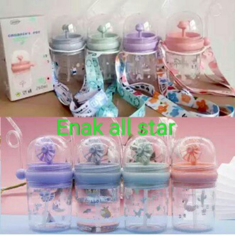 COD-Botol Minum Anak Air Mancur Ikan Paus/ Lumba-Lumba / kincir Sedotan Spray