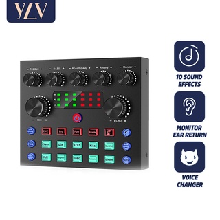 V8S SoundCard Bluetooth Mixer Audio USB External V8S Plus Live Soundcard
