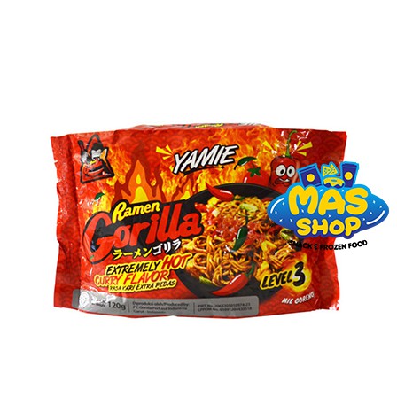 Ramen Gorilla Mie Instant Pedas Mi Instan Gorila Kuah Goreng Yamie Sama seperti mie pedas