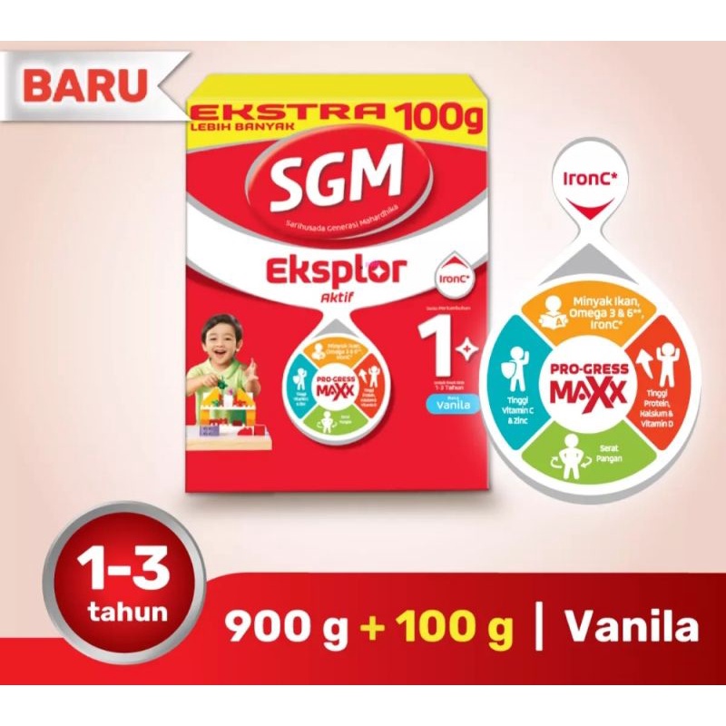 SGM 1+ PLUS EKSPLOR 900Gr+100Gr  VANILA