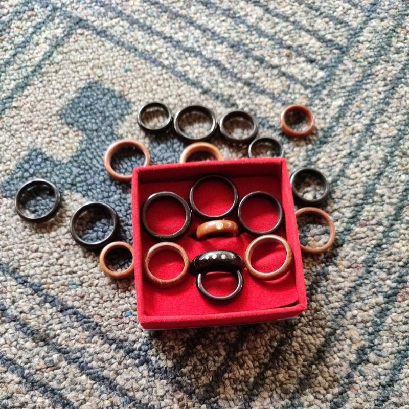 cincin kokka asli ( polos mata 1 dan mata 3 )