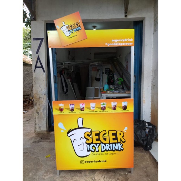 grobak minuman/meja jus/grobak aluminium