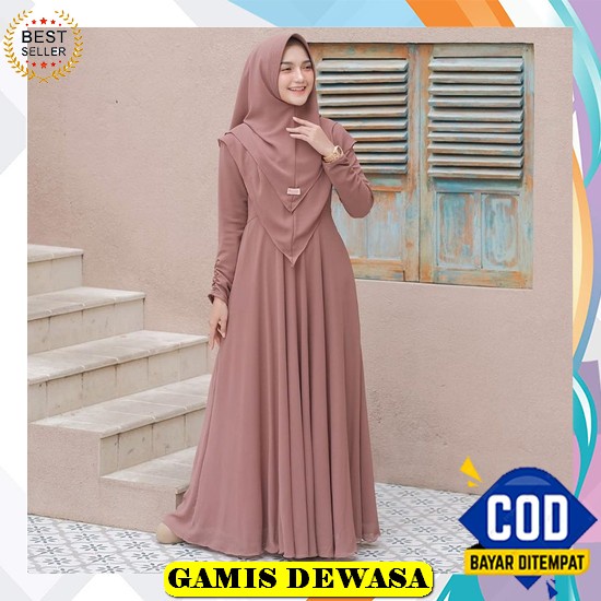 Diskon//Nadira Dress Bahan Shakila Mix Bordir Dress Muslim Import Kekinian 2021Dress Kondangan Simpl