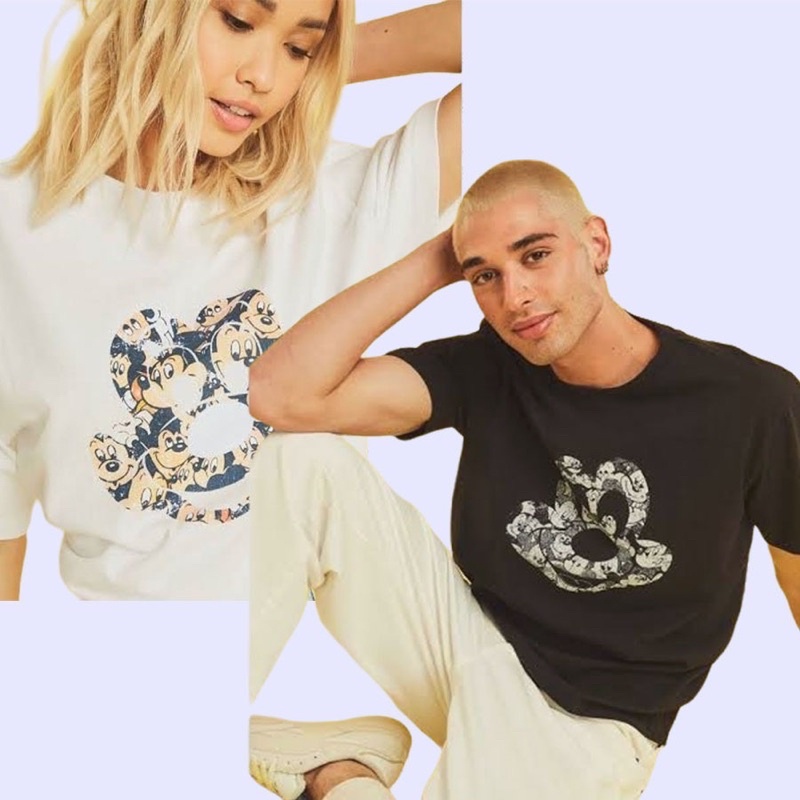 [2warna] GUESS Disney T-Shirt - Baju Atasan Kaos Lengan Pendek Wanita Branded Original