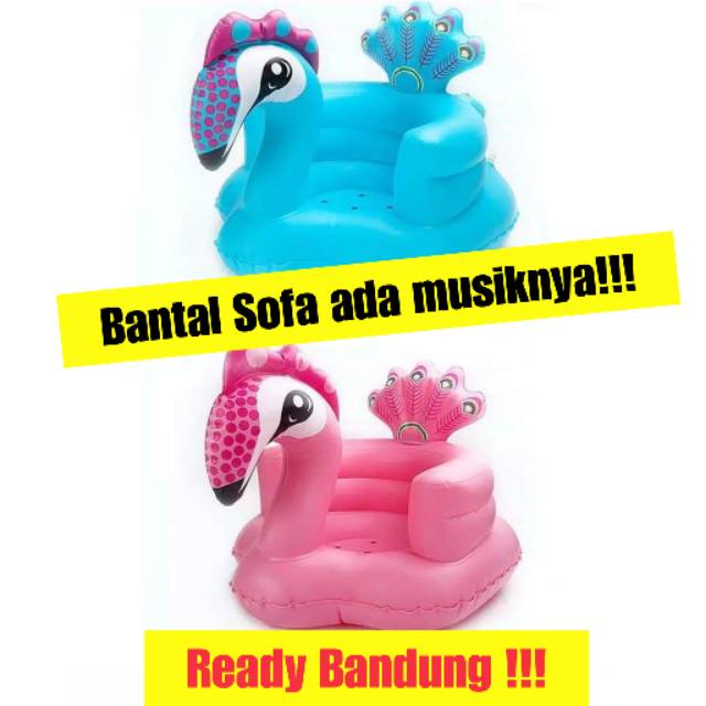 Kursi Sofa Tiup Tempat Duduk Bayi Balon Motif Binatang SOFA DUDUK BAYI ada musiknya Ready Bandung!!!