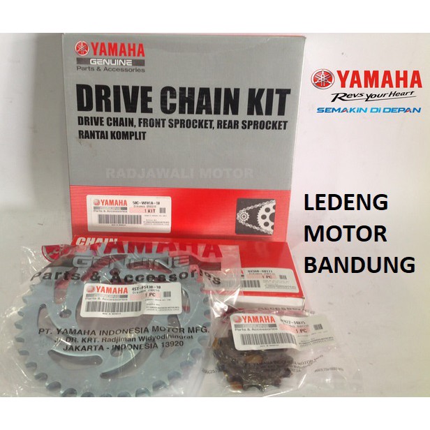 Gear Set Jupiter MX New Rantai Komplit GirSet Depan Belakang Original Yamaha 2011 - 2014