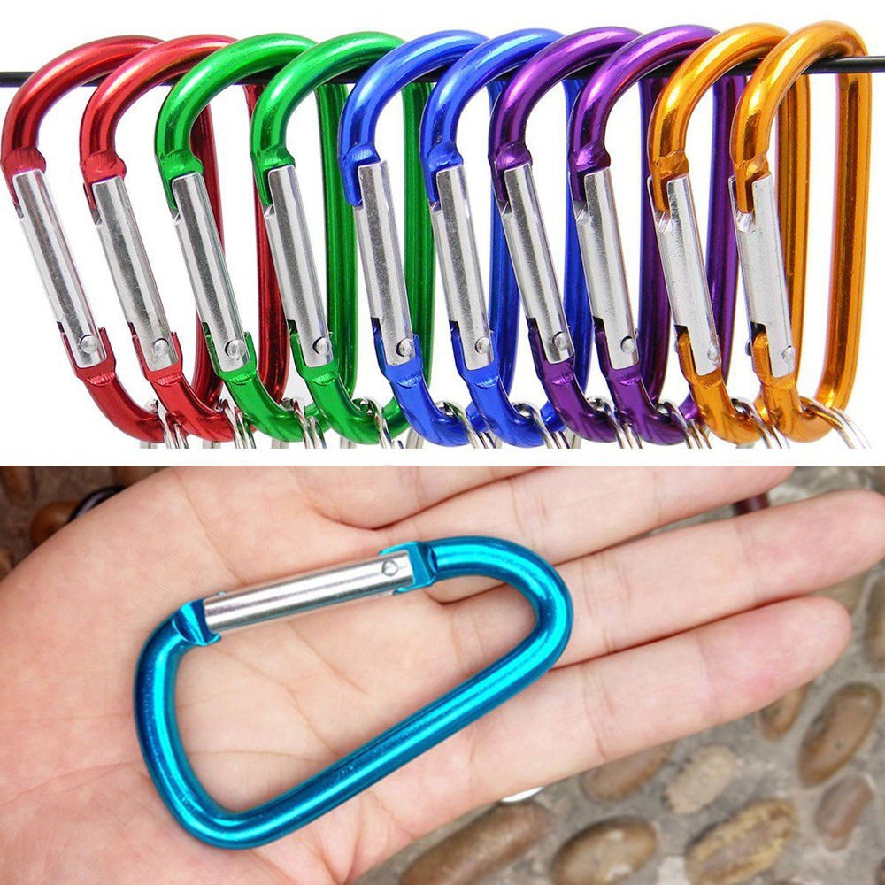 5pcs Carabiner Mini Multifungsi Untuk Hiking / Camping / Climbing