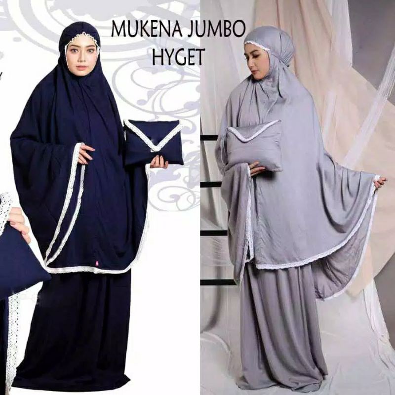 Mukenah Polos Renda Bahan Hyget / Mukenah Renda Jumbo / Mukena Bali Terbaru