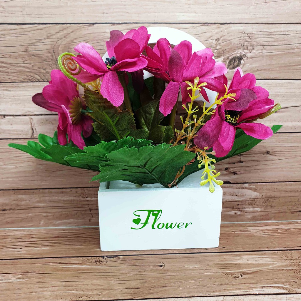 Hiasan Bunga Gantung Alternatif 1/  Bunga Dinding/ Bunga Plastik/  Bunga Artificial/ Bunga Palsu-Magenta