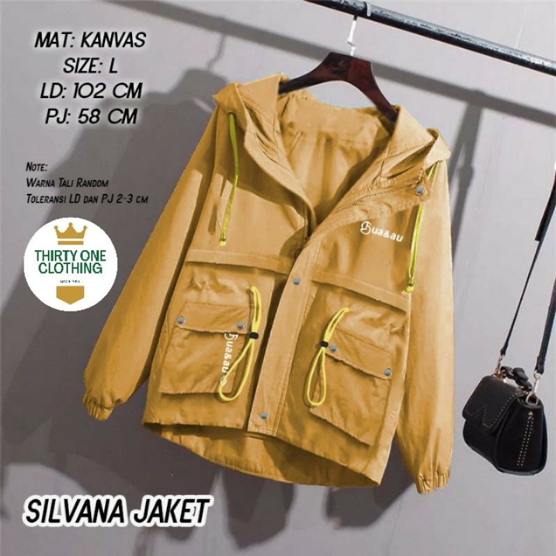Terbaru Jaket Silvana Bahan kanvas tebal / Jaket cewek kekinian / Parka cewek / Fashion cewek