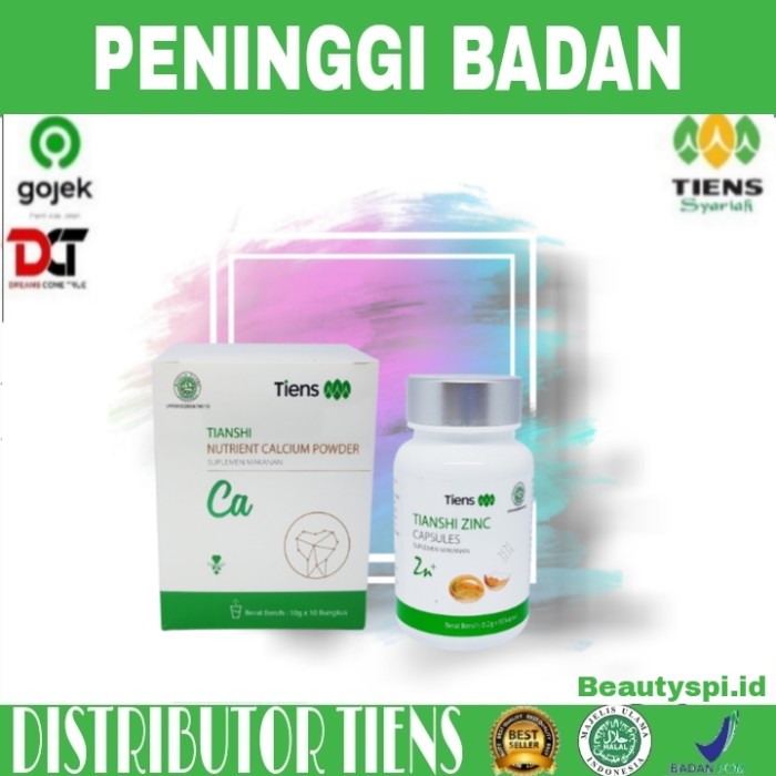 

1 susu kalsium peninggi badan tiens & 1 zinc tiens peninggi badan best