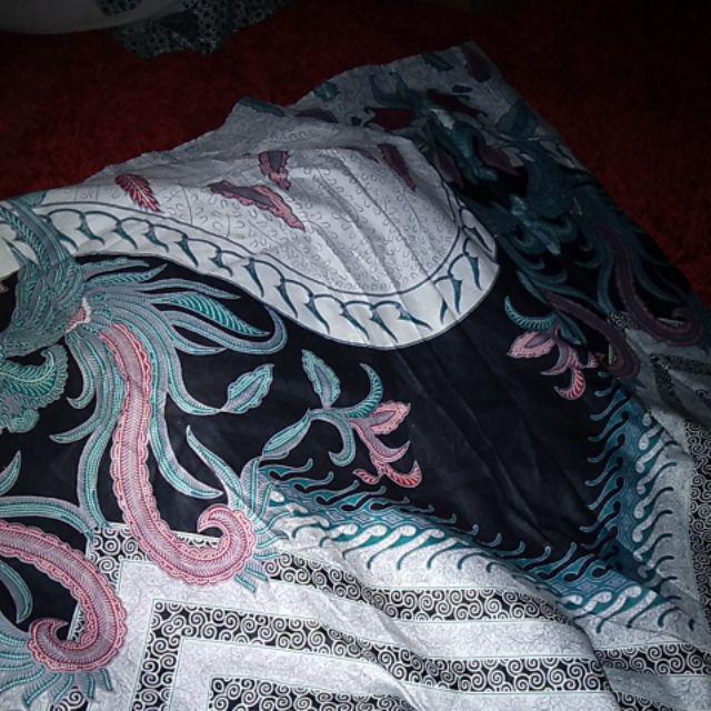 Batik Gamis Syari Modern Busui<br />tali Pingang Kanan Kiri