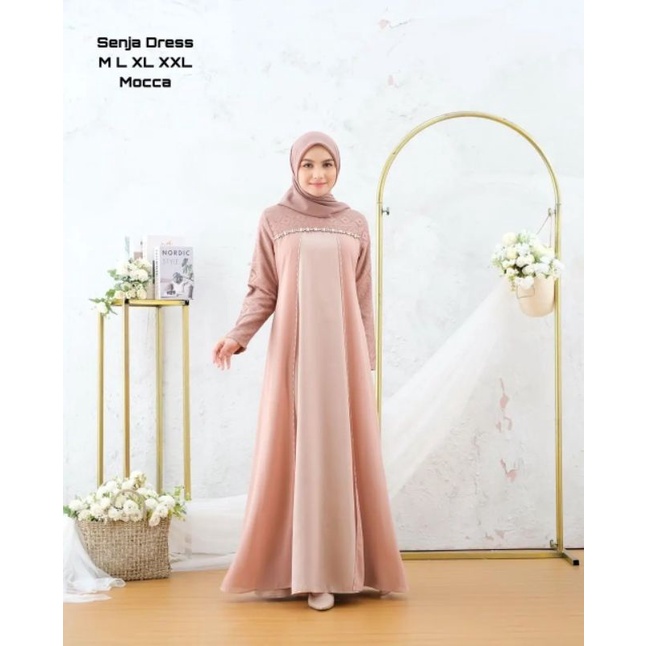 (COD) Gamis Dewasa Terbaru 2021 Senja Dress// Dress Moderen Terbaru