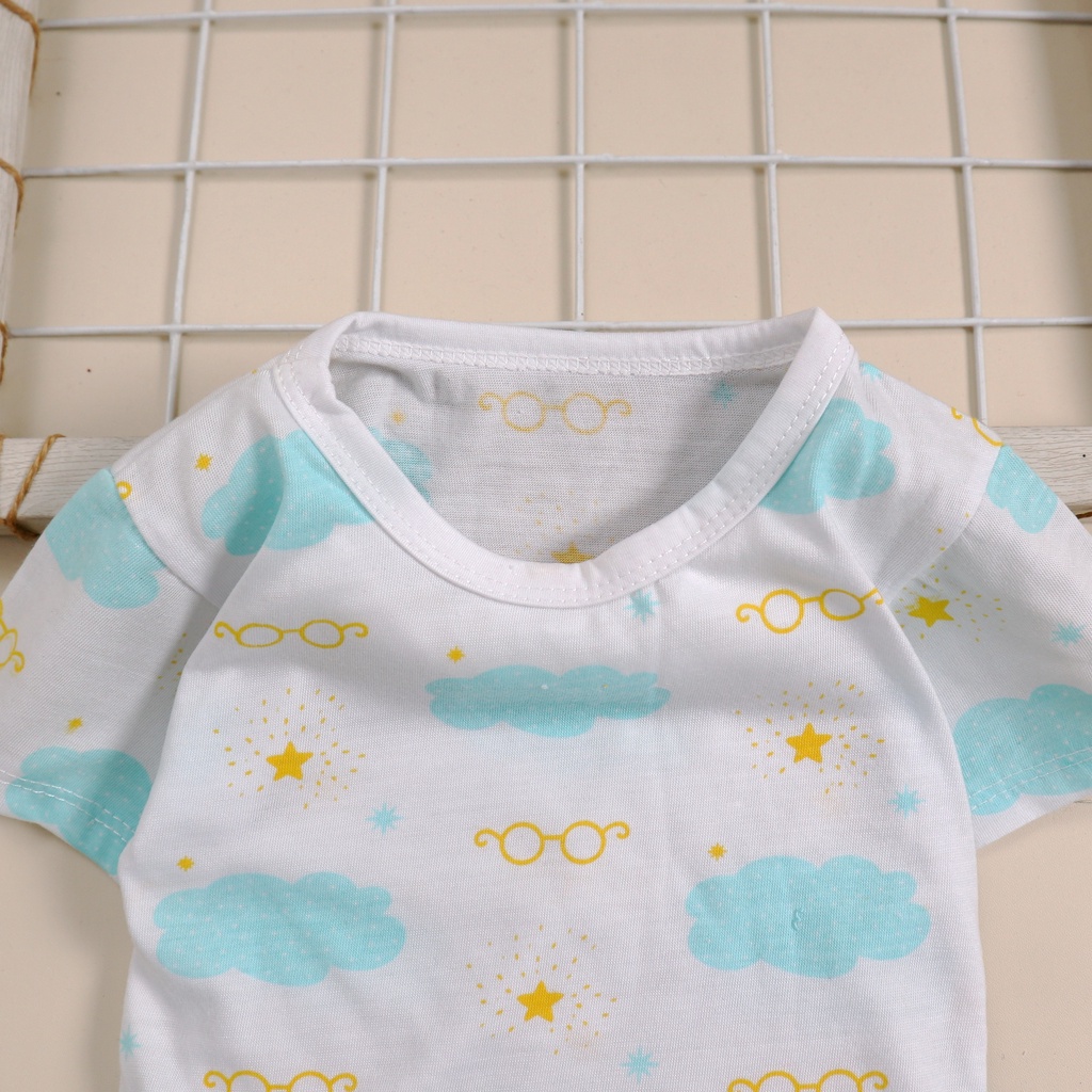 Motif Cloud Putih / Setelan Baju Bayi/Anak Laki-laki Usia 6 Bulan - 3 Tahun Baju