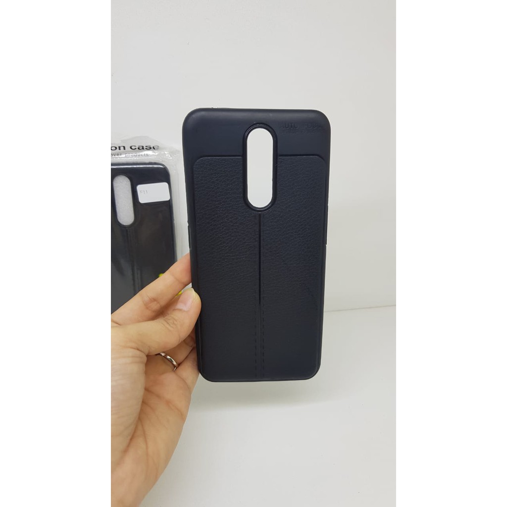 Auto Focus OPPO F11 6.53 inch Leather Soft Case Oppo F11 6.53 inch AUTOFOCUS Motif Kulit Jeruk