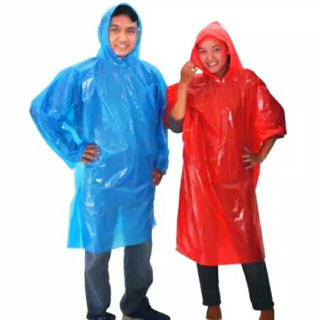 [BISA COD] Setelan Jas Hujan Plastik Poncho Ponco Raincoat Travel Ringan Event MURAH Tebal GOjek Grab Motor Sepeda