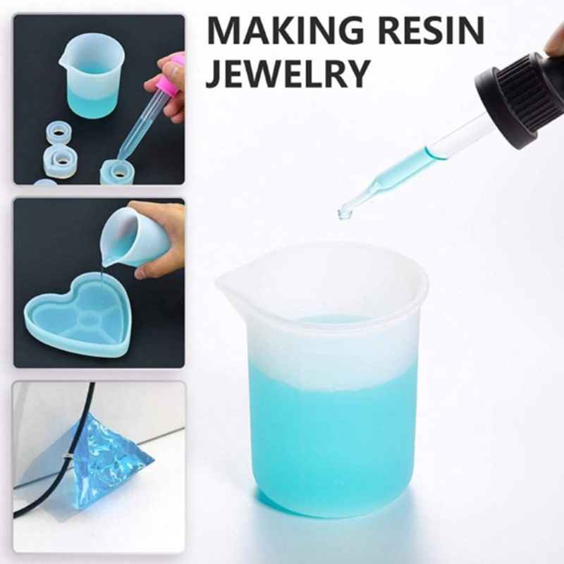 SIY  Epoxy Resin Tools Kit Silicone Mold Tool Included Resin Measuring Cup Silicone Mixing Cups Scraper Stick Silicone Spoon and Tweezers for Jewelry DIY Crafts Tools