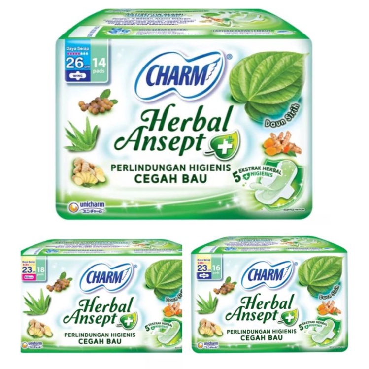 charm herbal anti sept+ cegah bau daun sirih