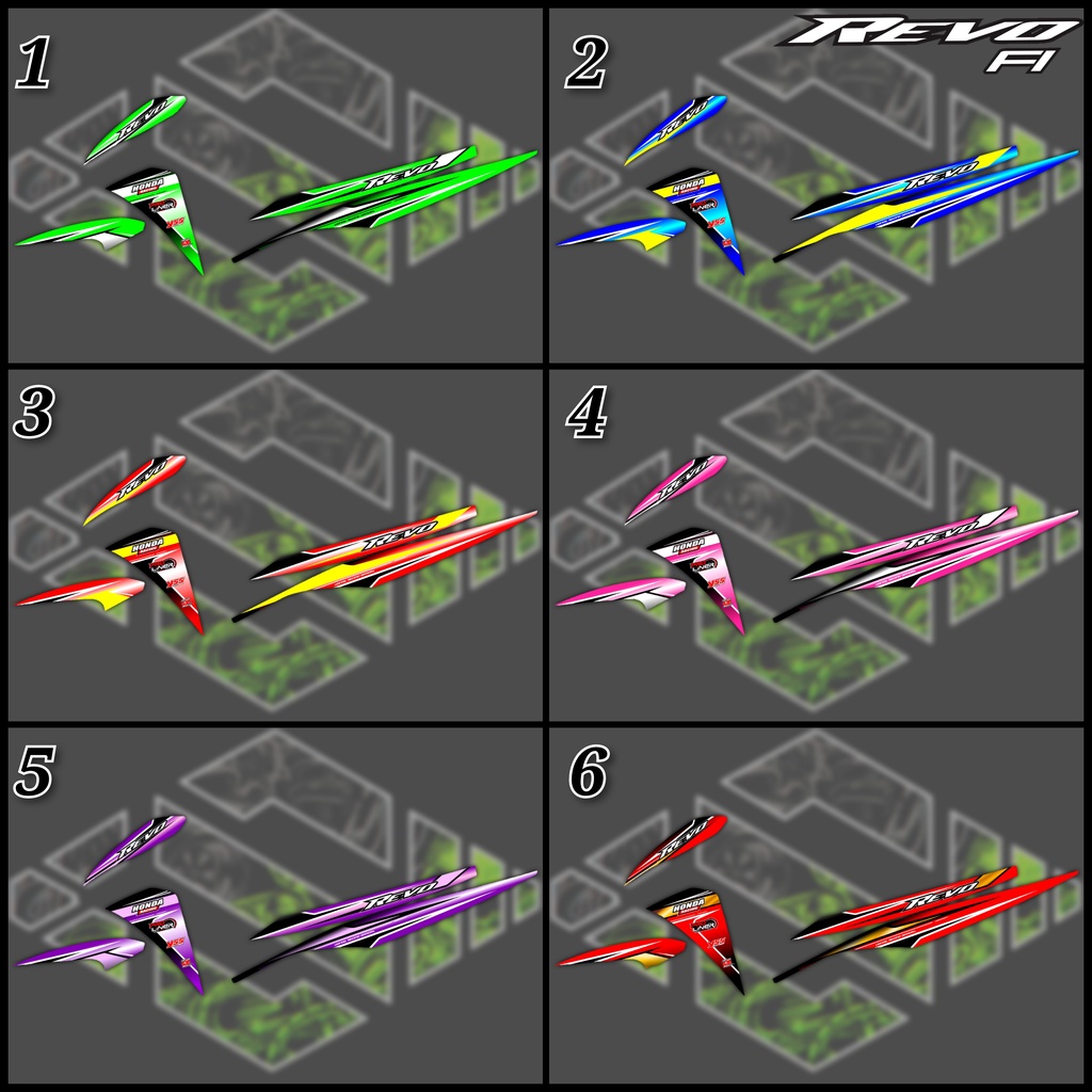 Stiker Motor Striping Variasi Honda Revo FI/FIT/X - Striping Variasi Revo FI