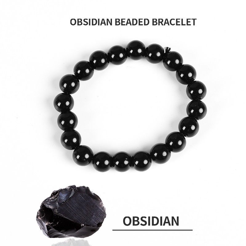 Gelang Kaki Batu Obsidian Warna Hitam Gaya Buddha Untuk Hadiah